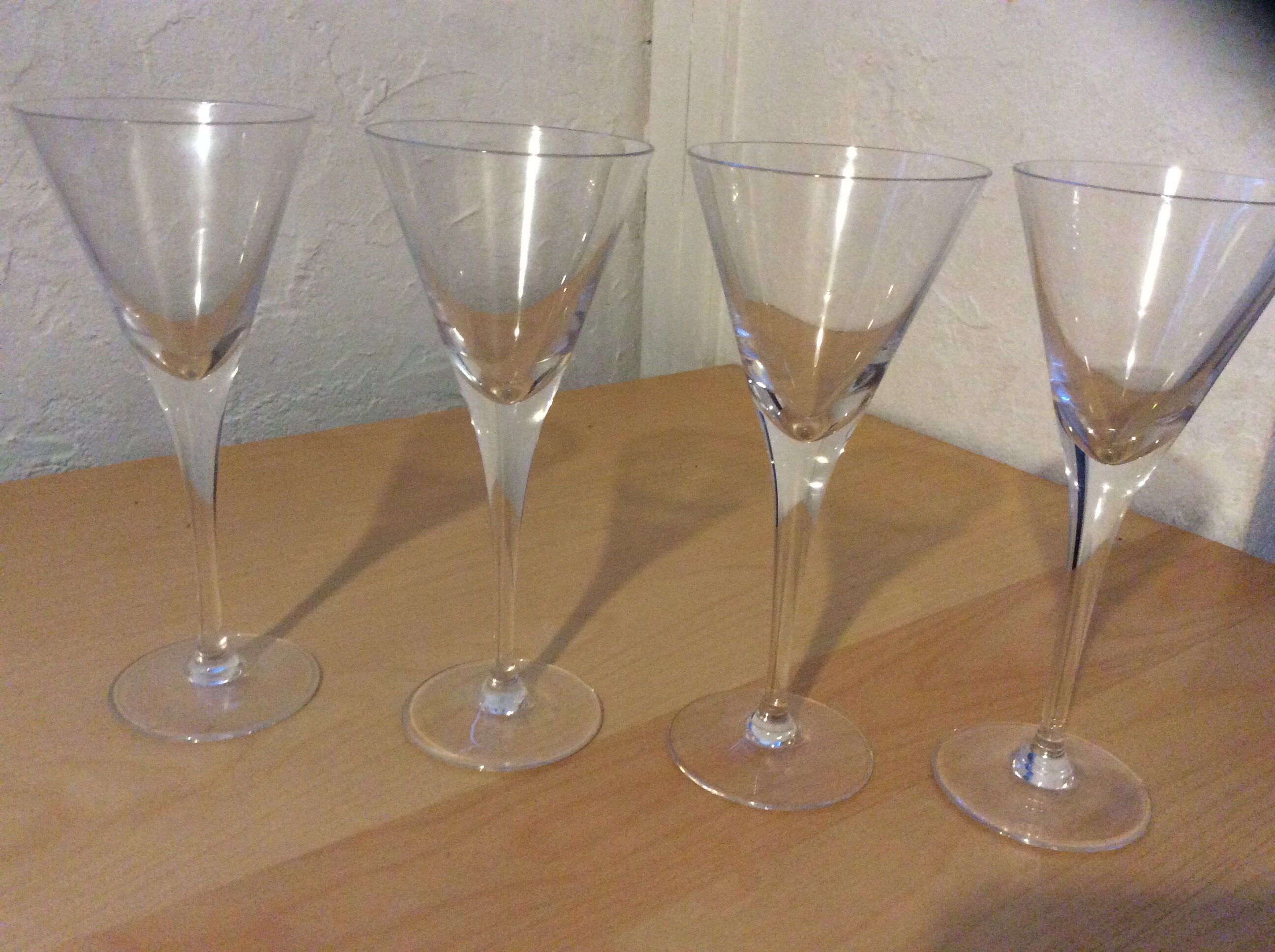 4 glasses Martini cocktail