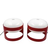 Joe Colombo, space age set of 2 mod. KD27 table lamps, Kartell Italy 1970s