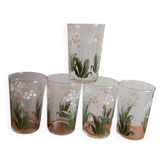 Verres gobelet muguet porte bonheur vintage