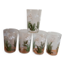 Vintage lucky lily of the valley tumbler glasses