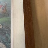 Framed English engraving "The hunt" 20th century