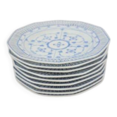 Set of 8 pierced dessert plates in Schumann porcelain.
