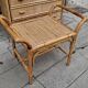 Woven rattan and wicker furniture. Vintage.