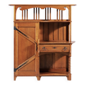 Gustave serrurier-bovy  buffet - vaisselier chambre d'artisan  circa 1