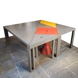 Tavoli Tangram di Massimo Morozzi per Cassina, anno 1988, set di 7