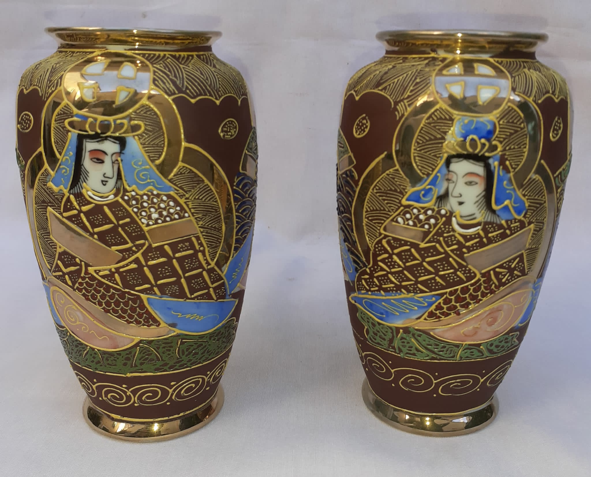 Paire de vases japonais Satsuma