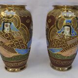 Pair of Japanese Satsuma vases