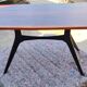 Vintage Scandinavian coffee table in teak with black legs - 1960s