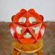 Orange metal origami decoration 70s