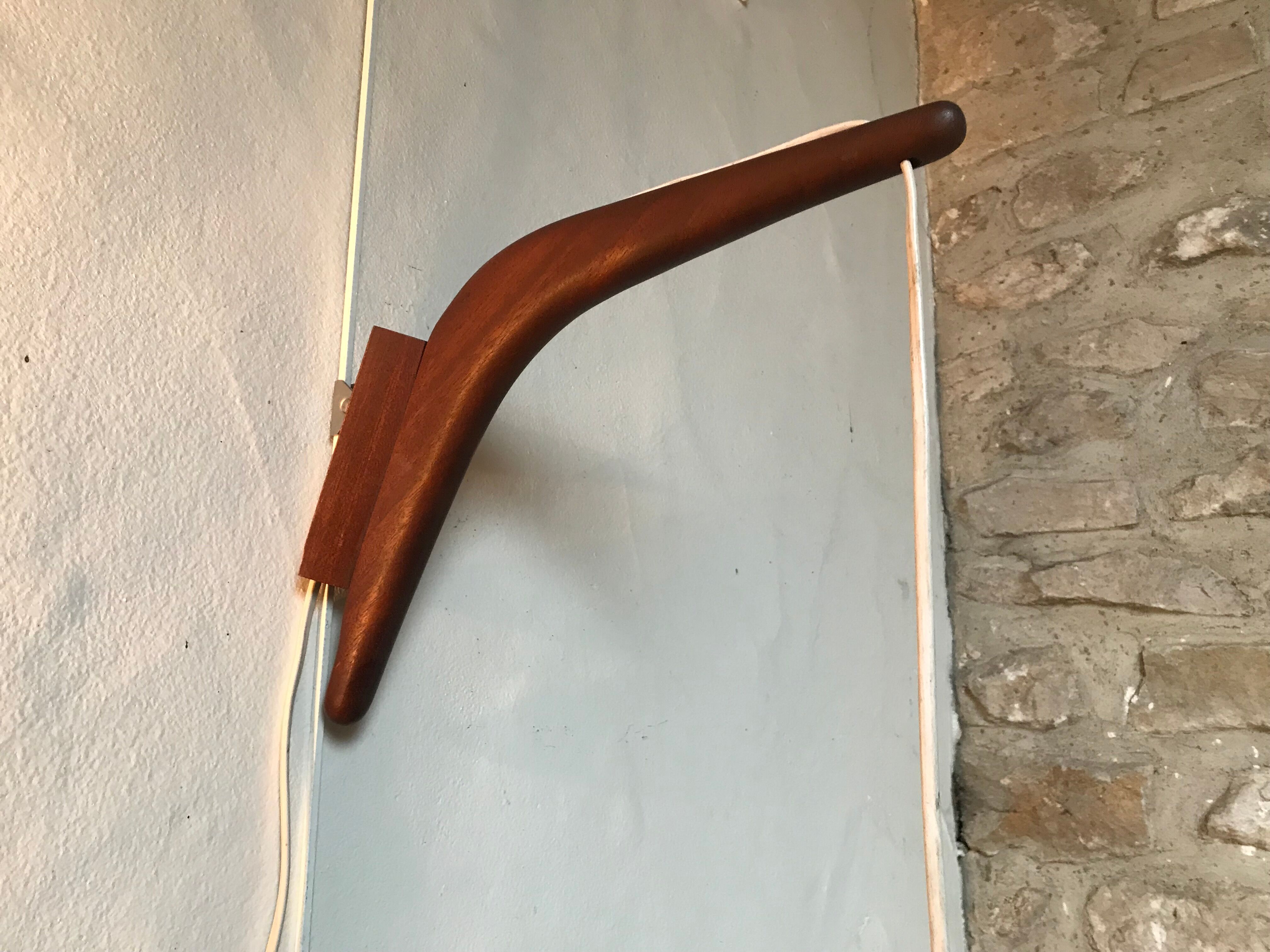 Teak wall lamp, 1950