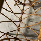 60s rattan magazine rack