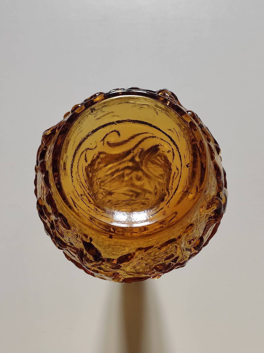 Vintage amber glass bottle