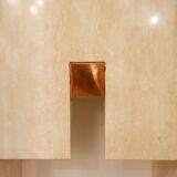 Console in travertine, 1970s