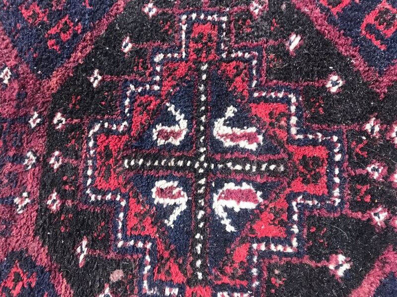 Old handmade Afghan belutch rug 100x154 cm