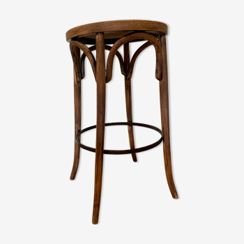 Tabouret haut bois courbé