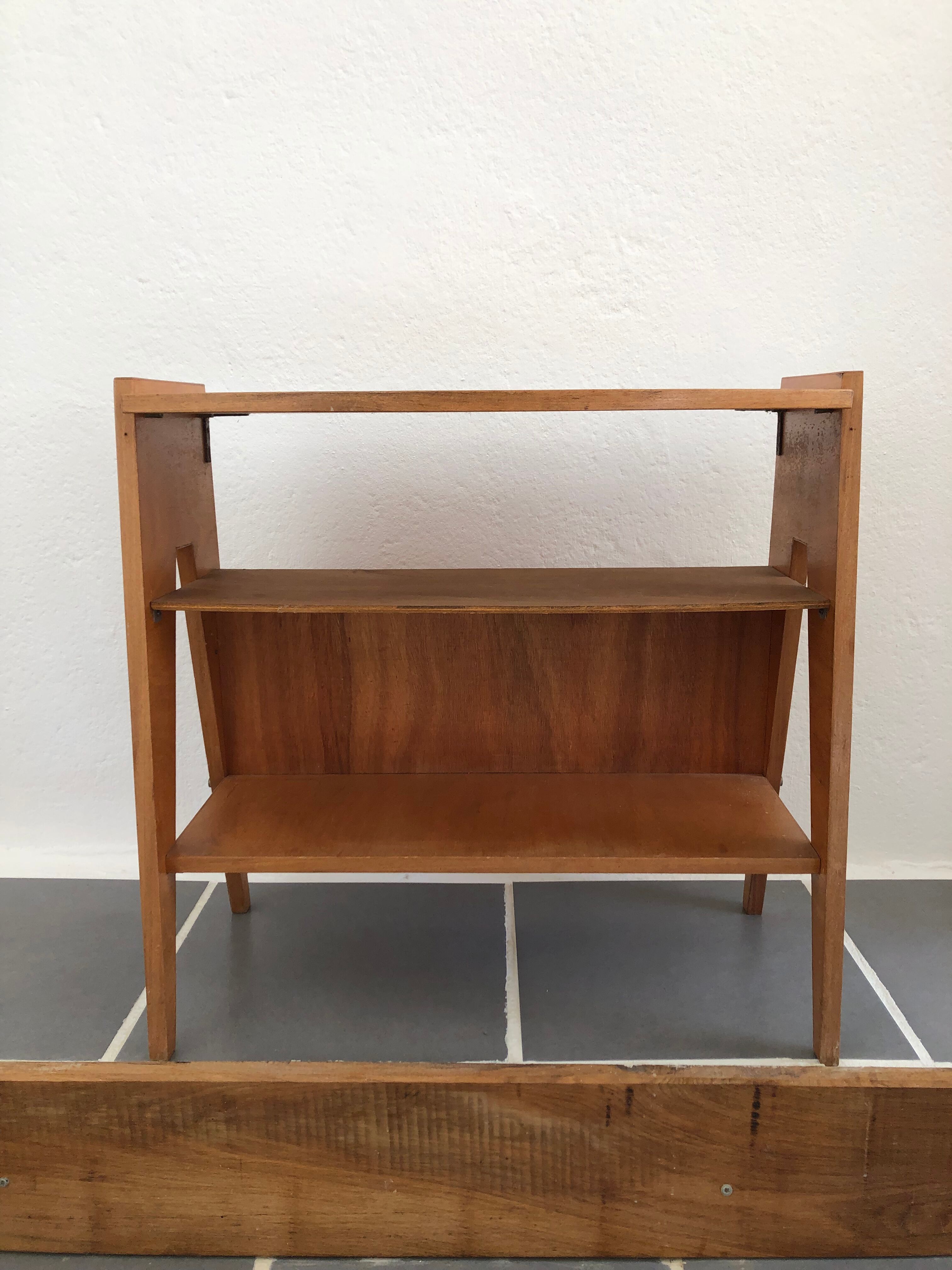 Console étagère pieds compas vintage