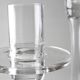 Trois bougeoirs en cristal vintage