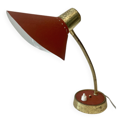 Lampe Cocotte années 50 métal peint et laiton