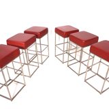 Ensemble de 6 tabourets de bar De Sede DS 218/55 par Paolo Piva, 2000