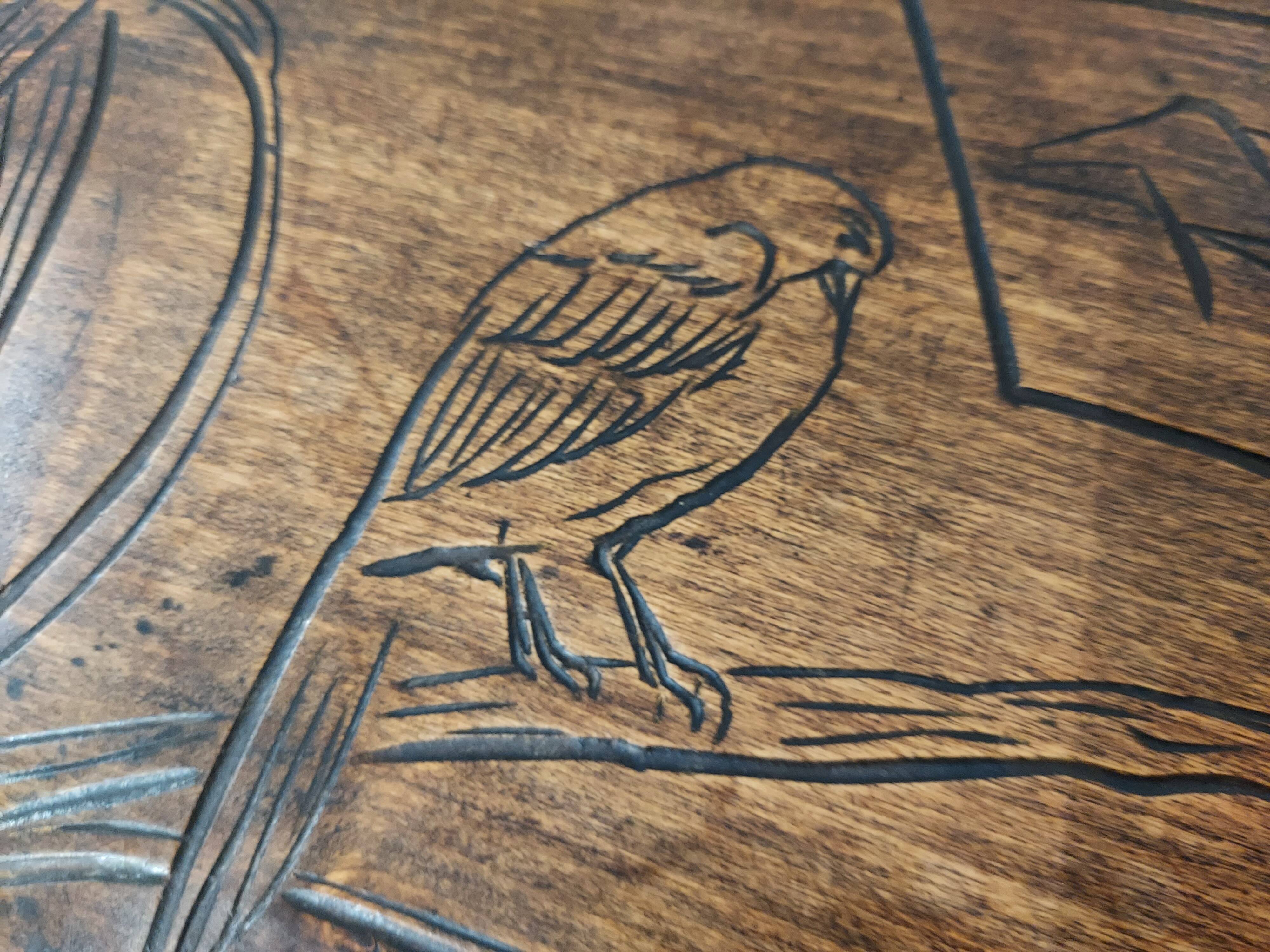 Gueridon scelette bois de style Art nouveau