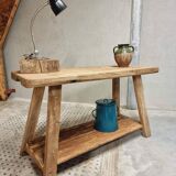 Old workbench work table bathroom furniture side table 55 x 137 cm