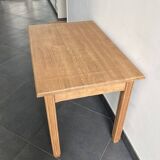Table vintage en hêtre massif – rénovée – années 60