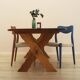 Solid oak dining table by Henning Kjærnulf, Denmark, 1960s
