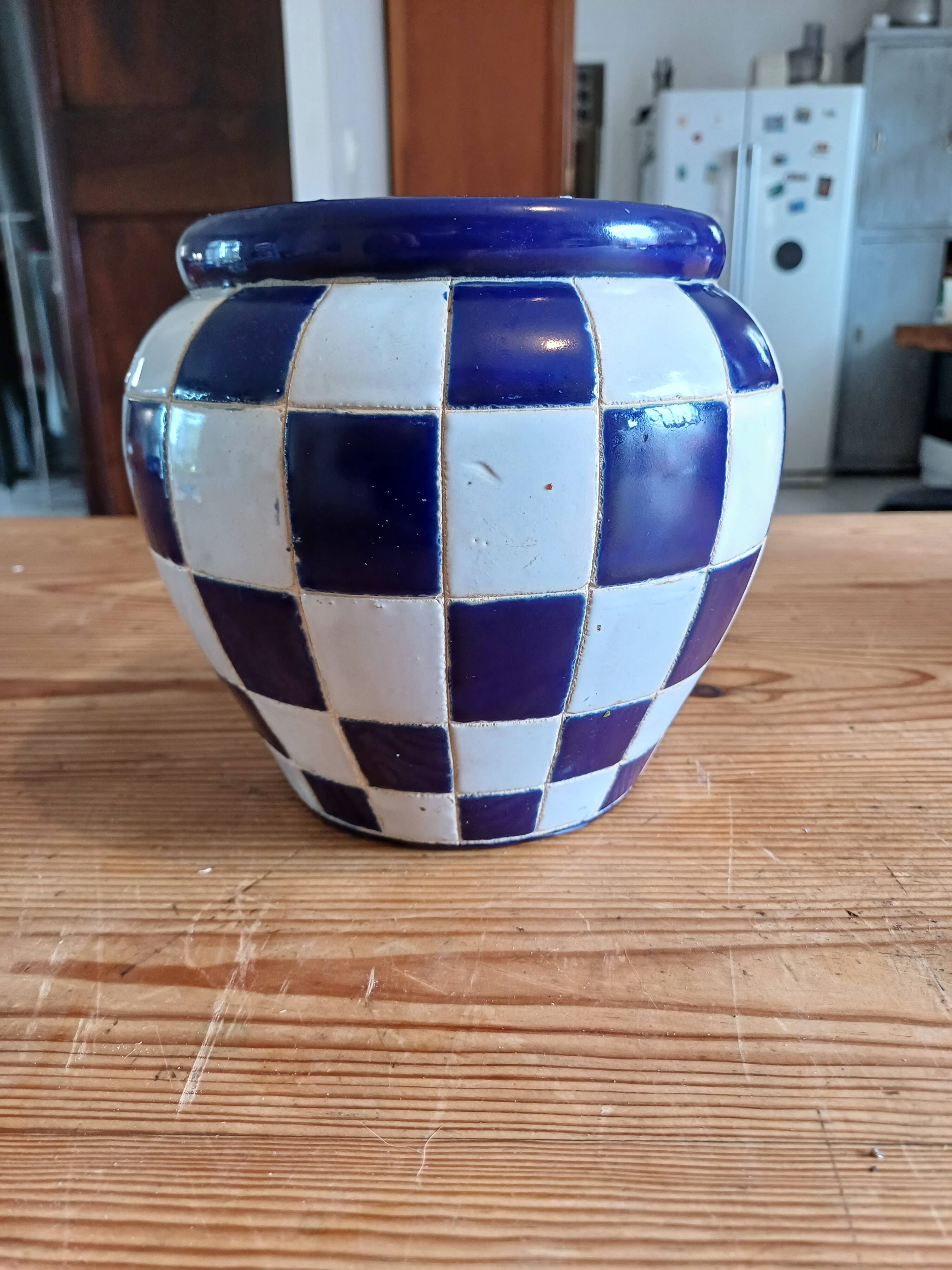 Vintage Glazed Stoneware Vase from the 60s