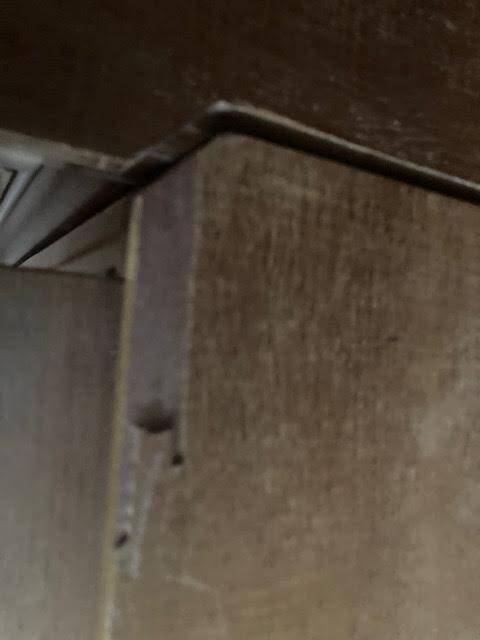 Old corner pharmacy cabinet