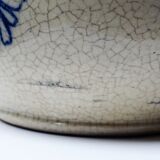 Fine earthenware pitcher with blue decoration, attributed to Saint-Uze, 19th century.