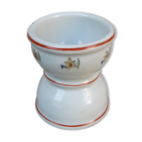 Coquetier ancient form diabolo ceramic patterns flowers