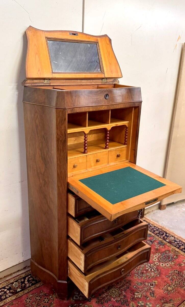 curved secretary in the guise of a Napoleon III period weekly desk