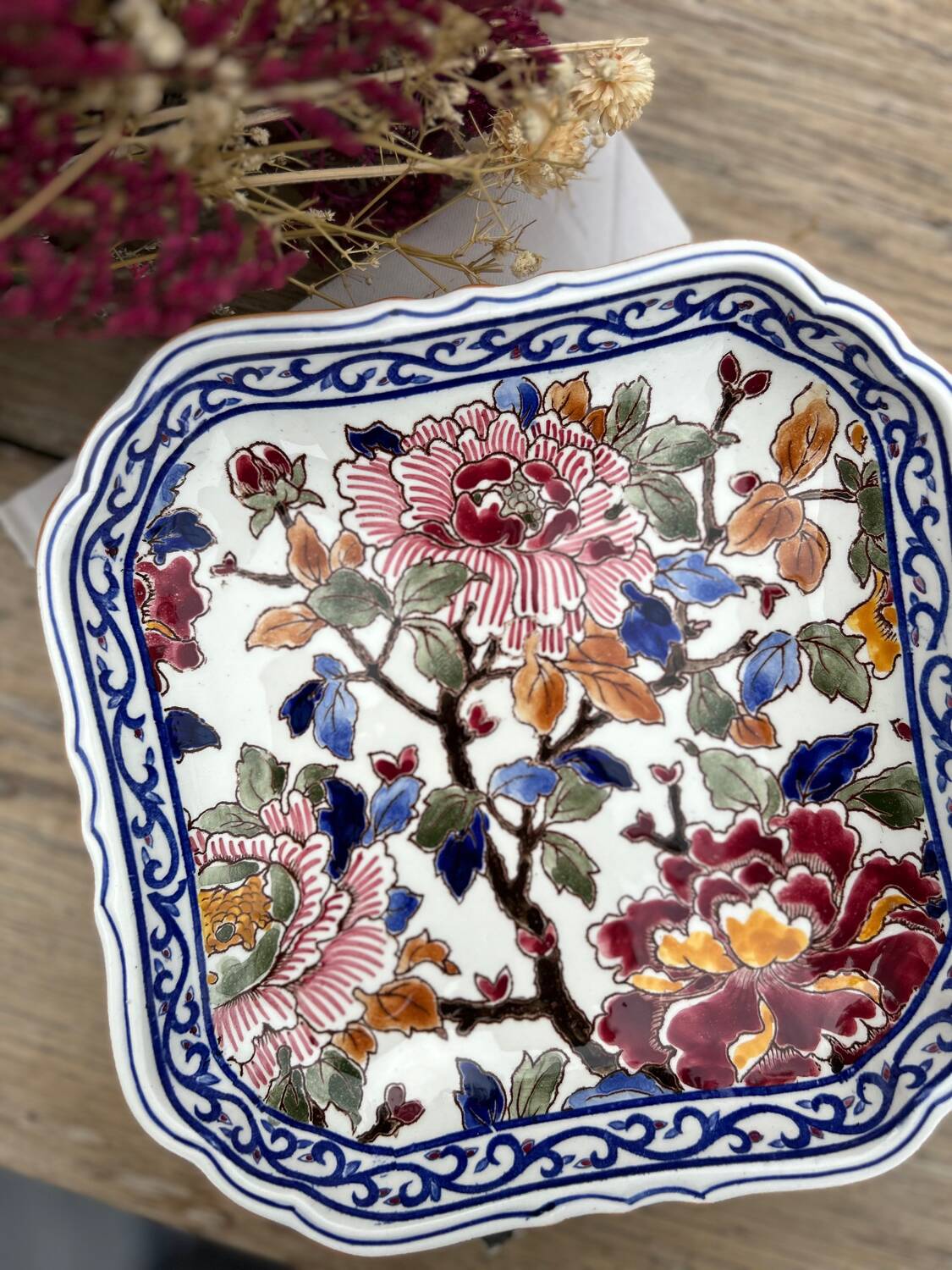 Gien peony empty pocket cup