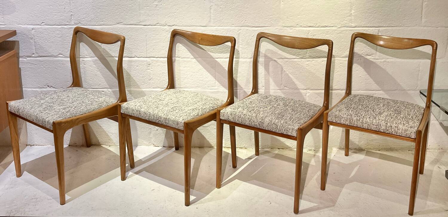 Série de 4 chaises vintage, 1960