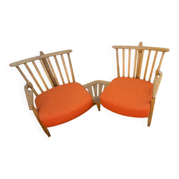 Robert guillerme  & jacques chambron banquette éventail