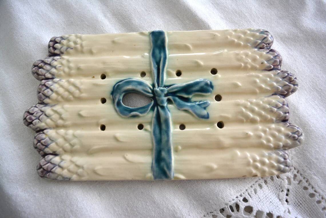 Ceramic tray Asparagus slip