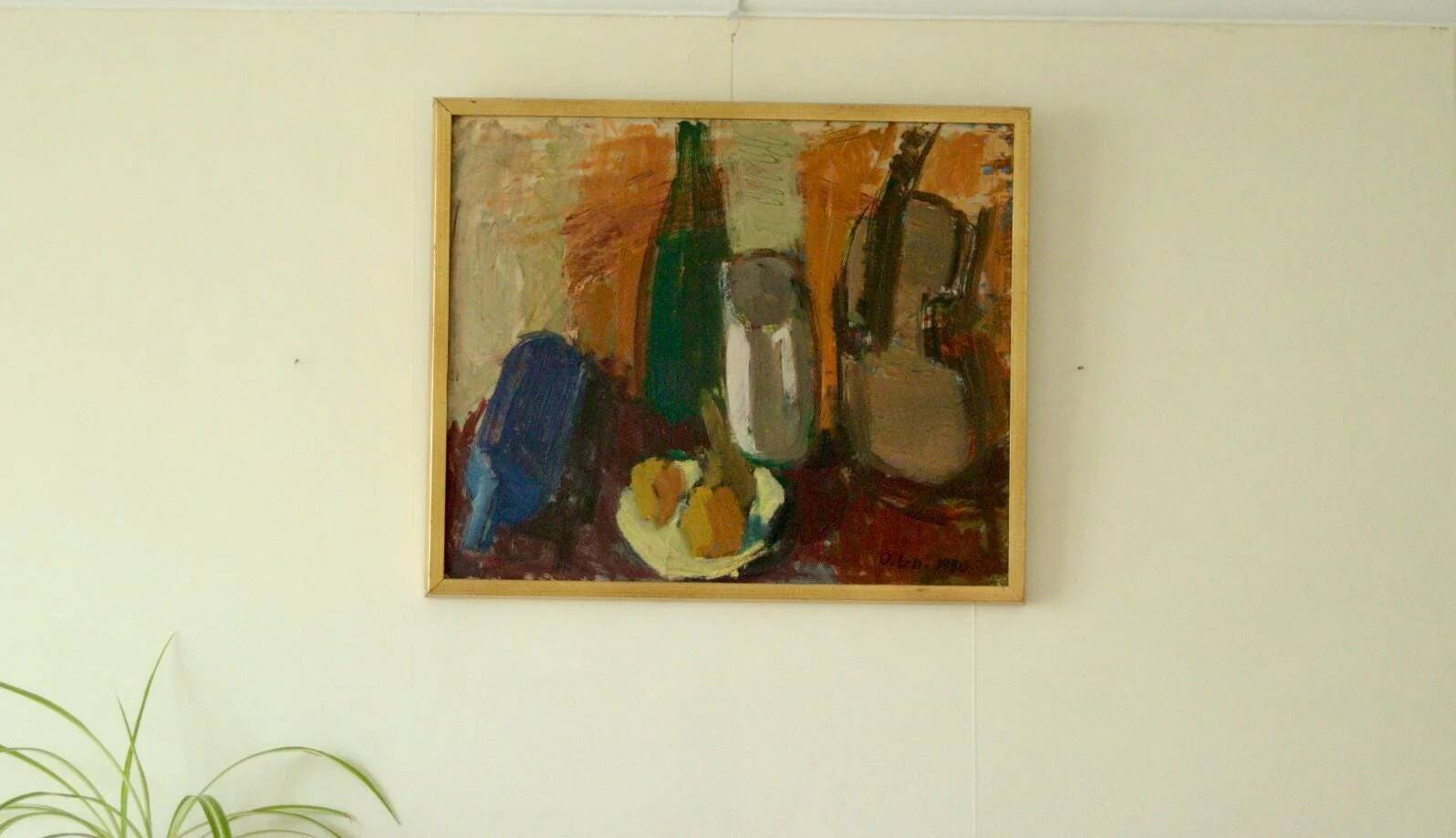 Original Swedish oil on panel – signed "O. Ln", 1950