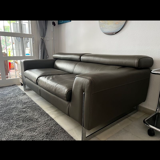 Italian leather sofa by Gabrielle Ghetti for Gamma