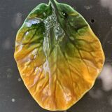 Empty pocket, slip dish in the shape of a leaf by Marc Giger