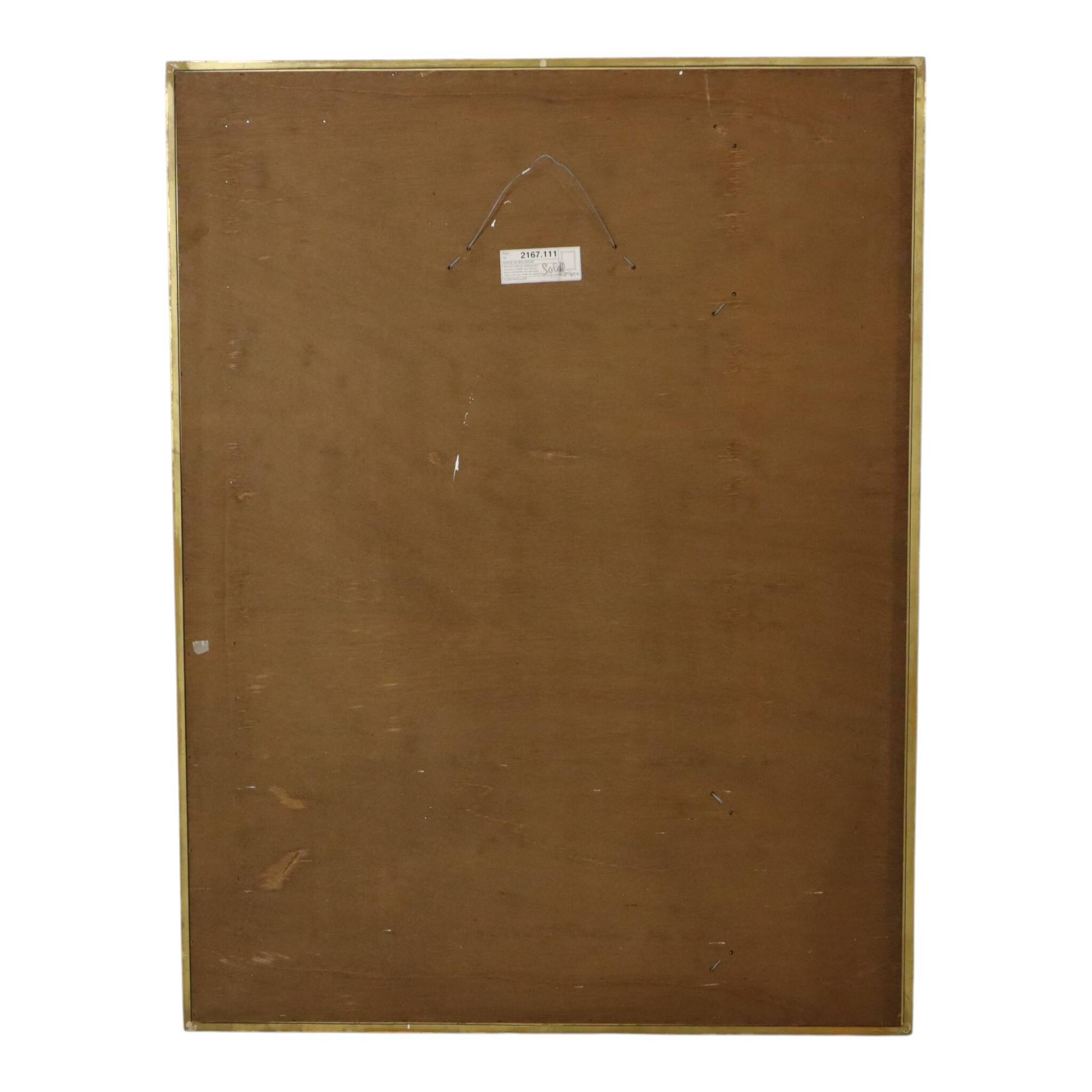 Miroir avec console argentés et dorés – Deknudt