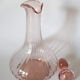 Pink glass decanter