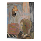 Huile sur panneau par Einar Granum, Norvège, années 1950