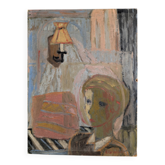 Oil on Board by Einar Granum, Norway, 1950s