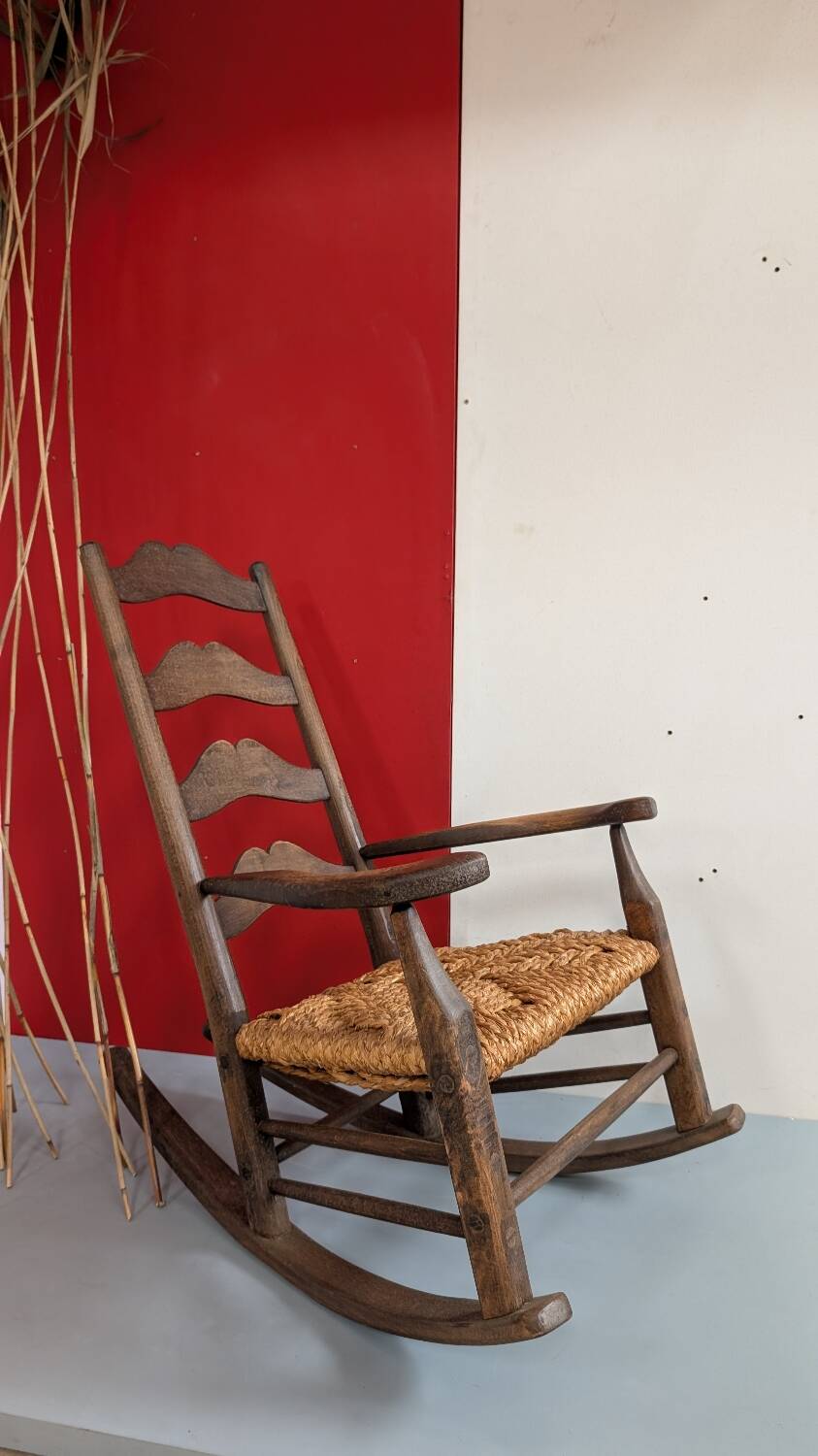 Vintage oak rocking chair