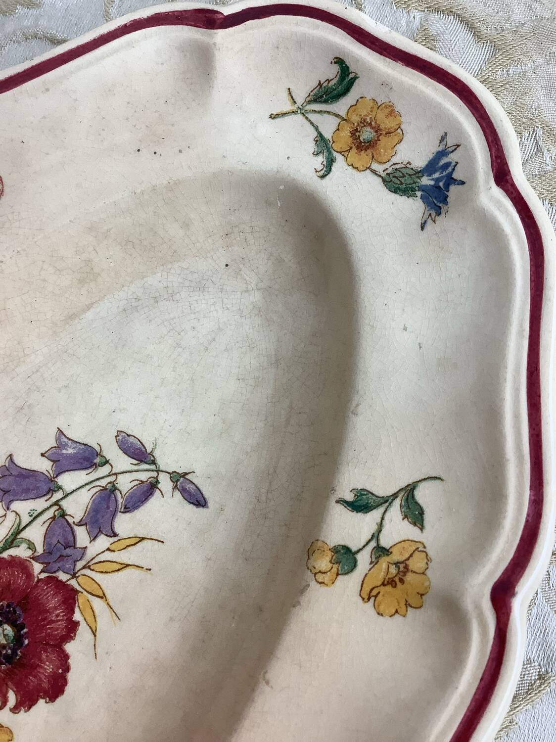 Old Sarreguemines platter