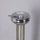 Vintage 1970s Italian-design chrome-plated metal floor ashtray