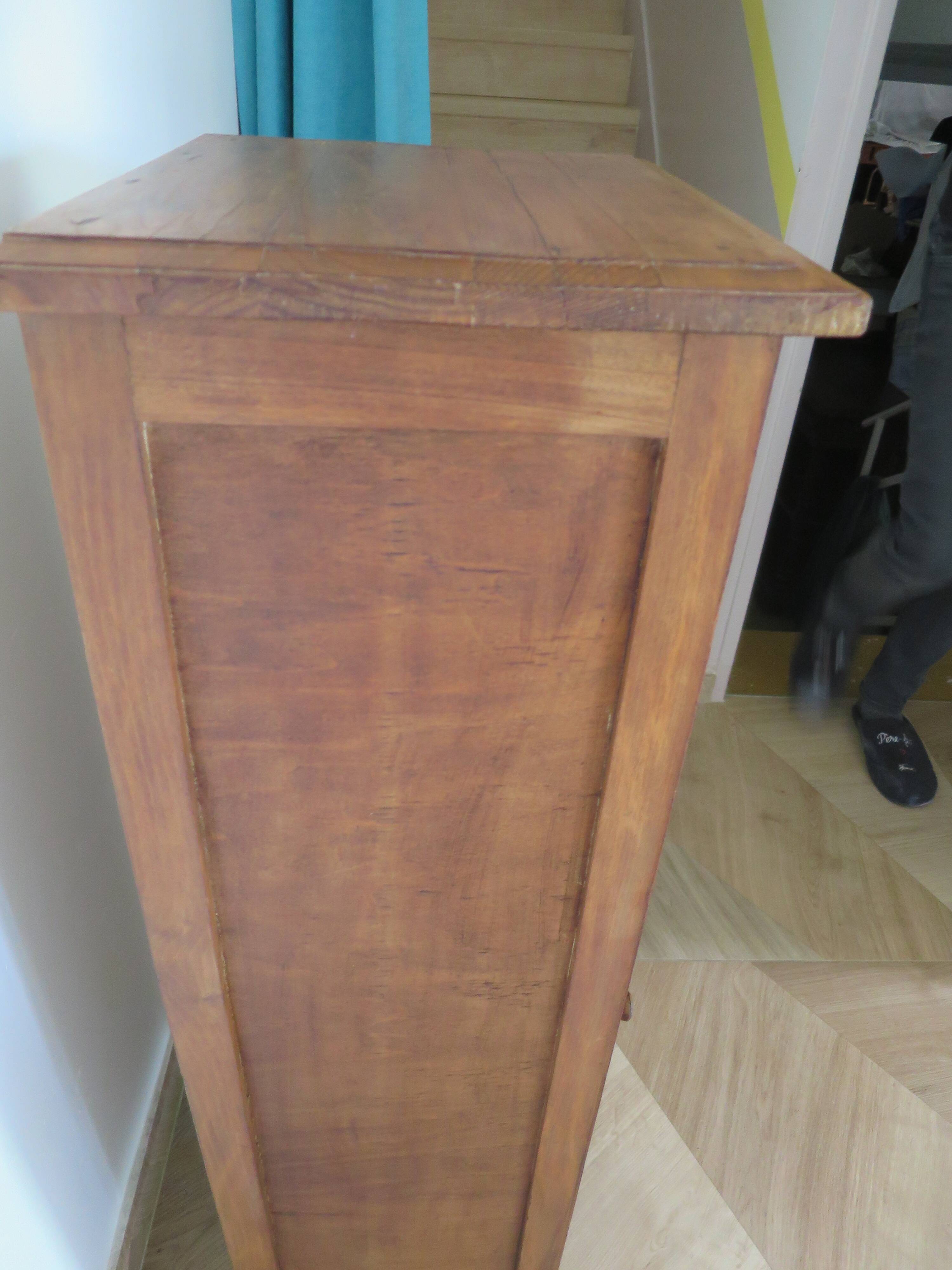 vintage - jam cabinet - side table - 1 drawer - 1 door - rustic style