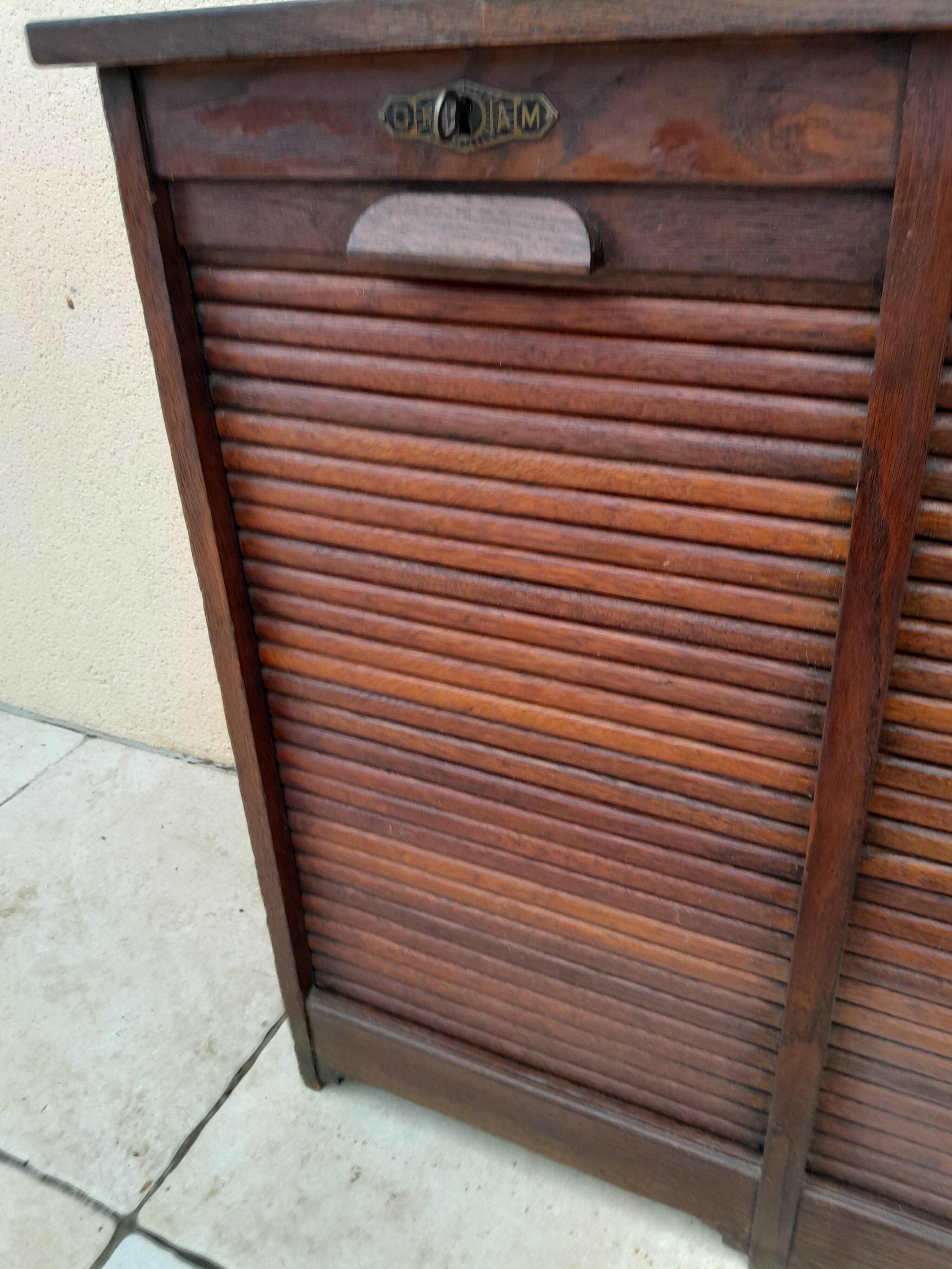 Document storage cabinet with curtains g. moreux radia year 1920 old office
