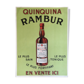 Affiche ancienne quinquina rambur tonic tonic fortifiant circa between 20-40 imp champenois