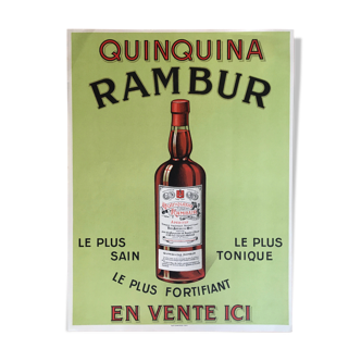 Affiche ancienne quinquina rambur tonic tonic fortifiant circa between 20-40 imp champenois